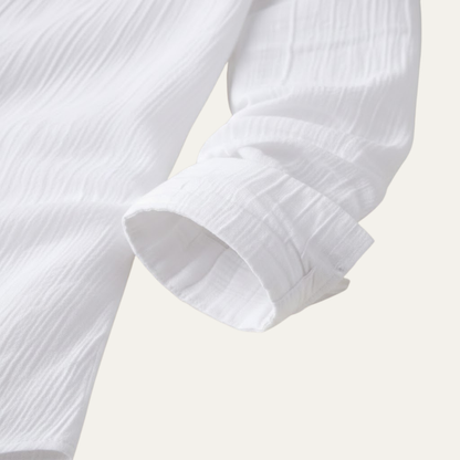 Men's Slim Fit Dress Shirt White Cotton
