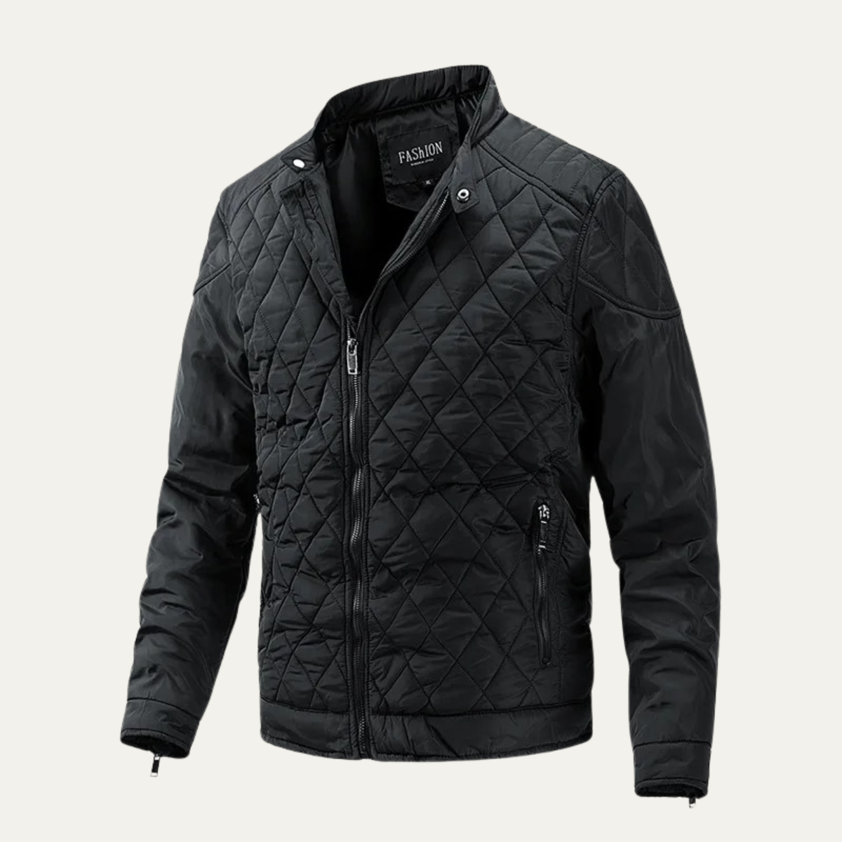 Crestfall Men's Quilted Jacket Warm Padded Zip Up