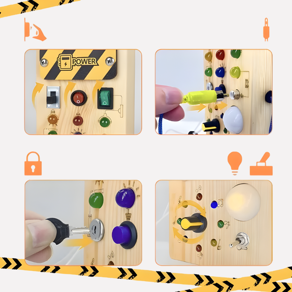 Montessori Sensory Board With Led Lights