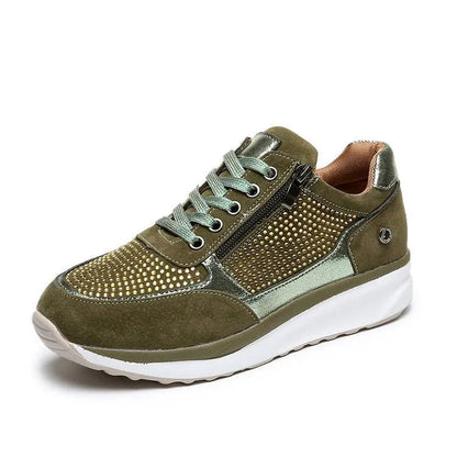 Women's Crystal Sneakers Platform Sole