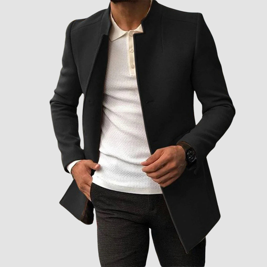 Men's Classic Long Coat Timeless Elegance
