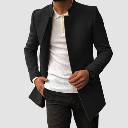 Men's Classic Long Coat Timeless Elegance