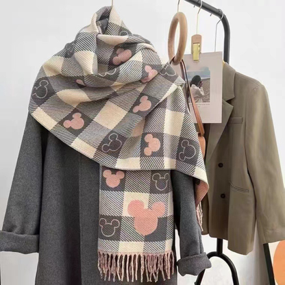 Comfy Plaid Tassel Scarf - VibreMode