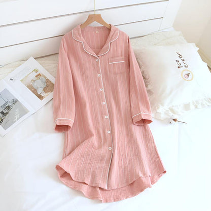 Women's Cotton Nightgown Lightweight Striped