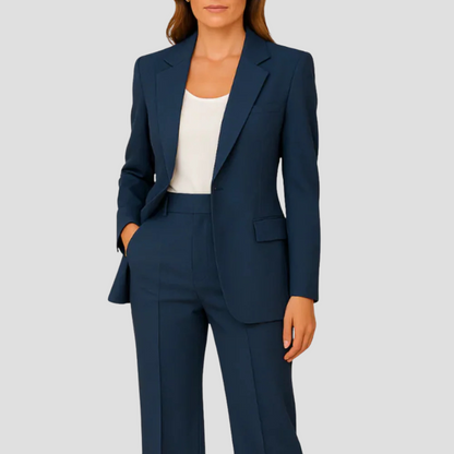 Classic Women's 2 Piece Suit with Long Jacket