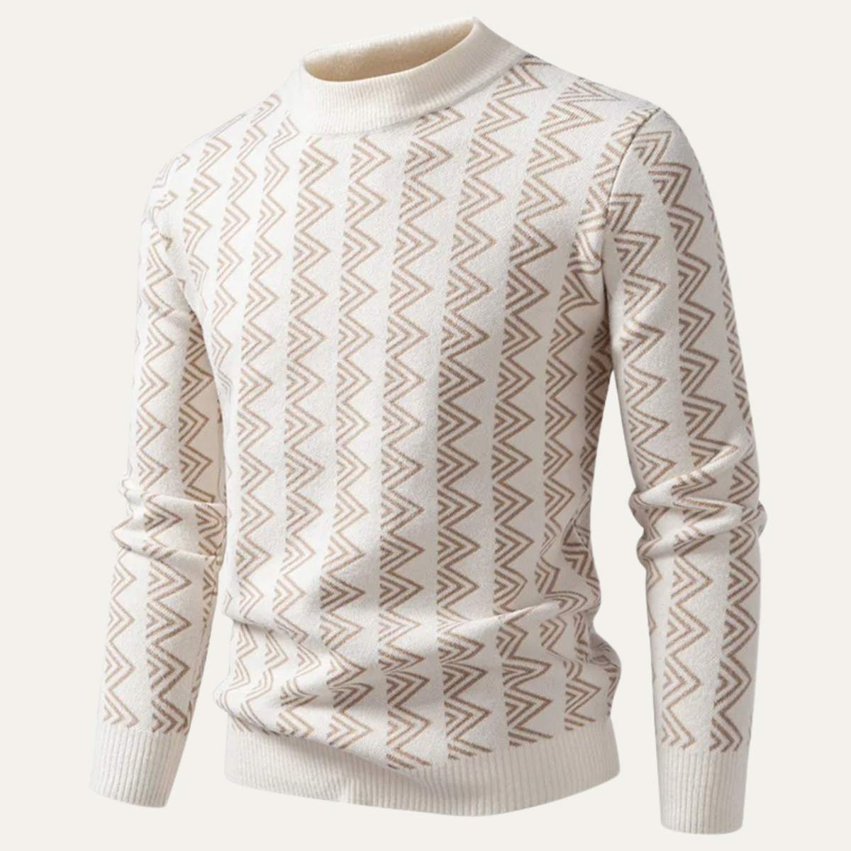 Men's Geometric Crew Neck Sweater