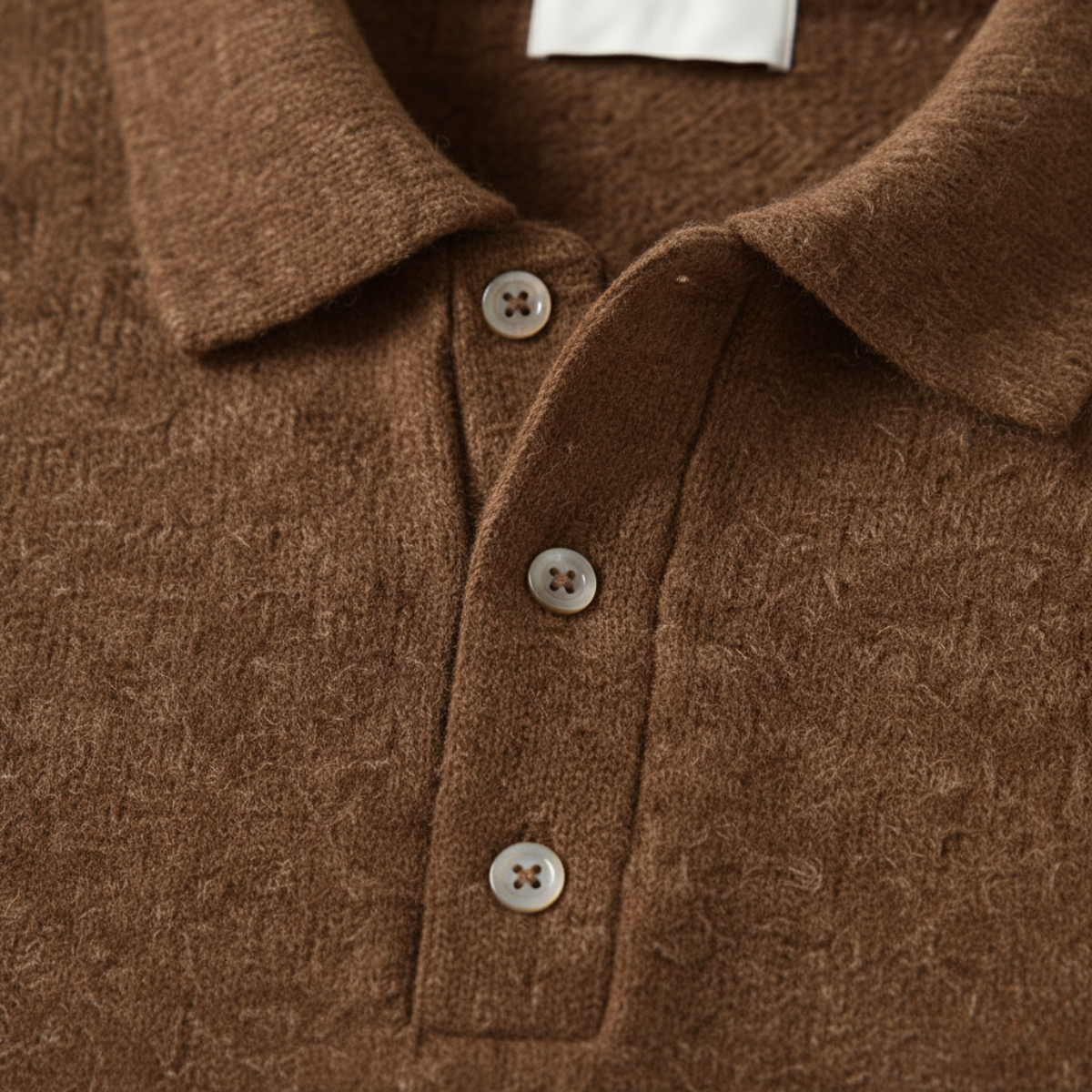 Men's Soft Knit Polo Sweater