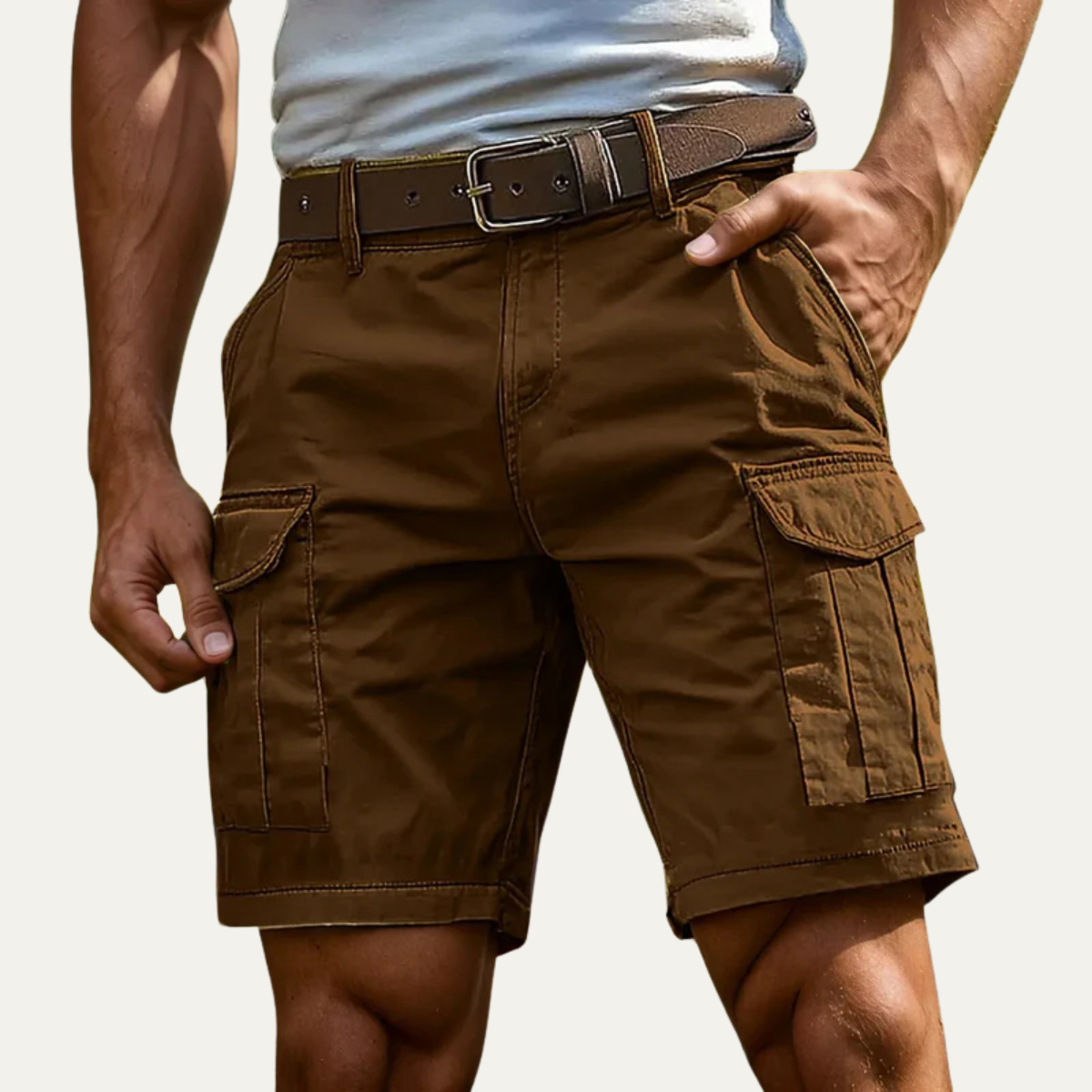 Men's Casual Summer Shorts Cotton With Pockets