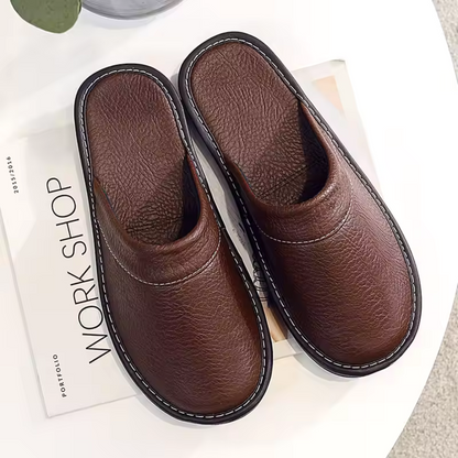 Men's Leather Slip On Clogs Shoes
