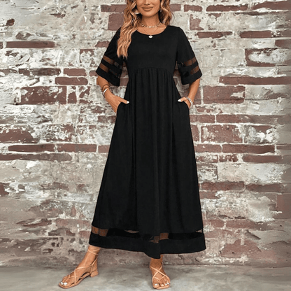 Chic Long Sleeve Evening Maxi Dress