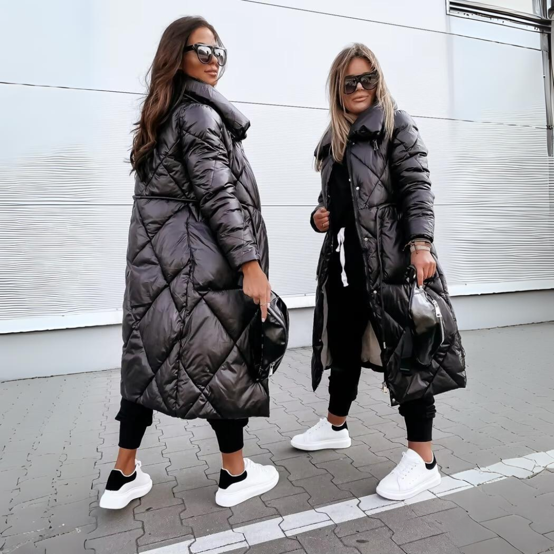 Stylish Faux Fur Parka Coat
