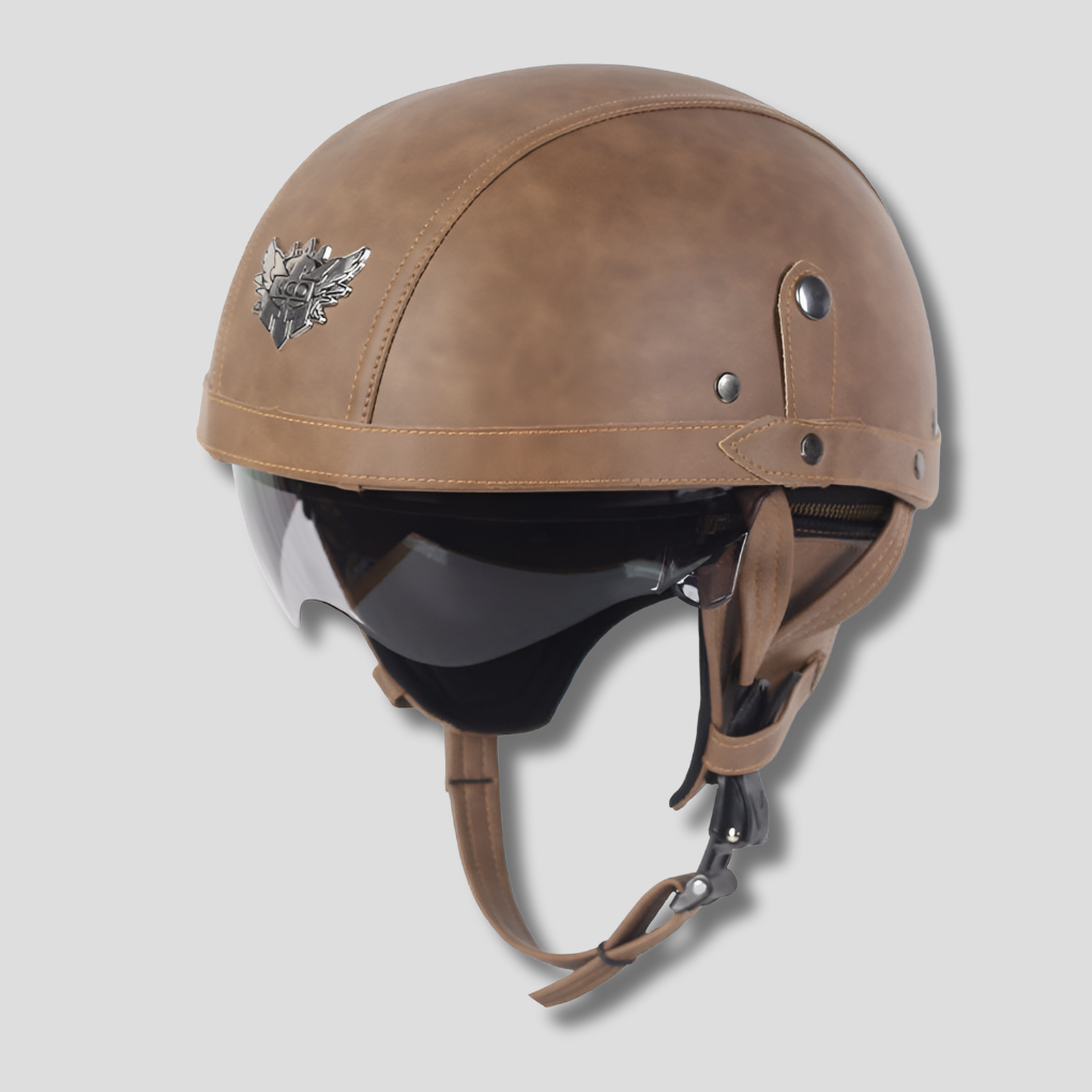 Motorcycle Helmet Retractable Visor Vintage Style - VibreMode