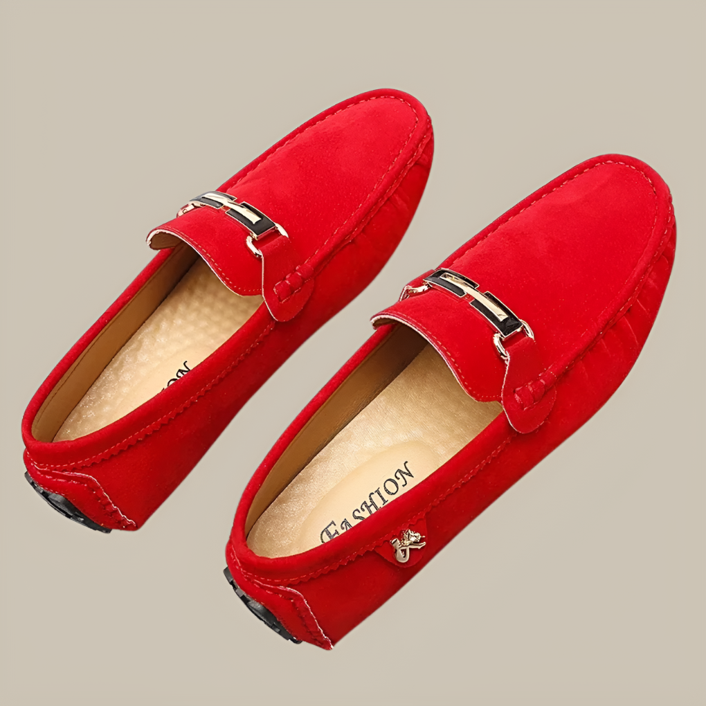 Men's Suede Slip On Moccasin Shoes