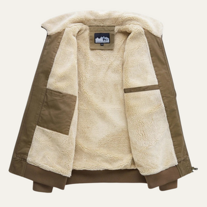 Men's Fleece Bomber Jacket Warm Winter