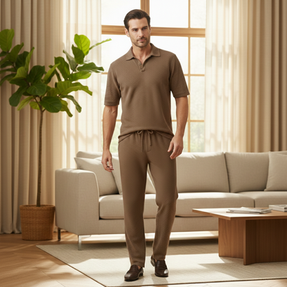 Men's Relaxed Fit Summer Shirt And Pants Set