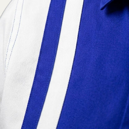 Men's Color Block Striped Dress Shirt