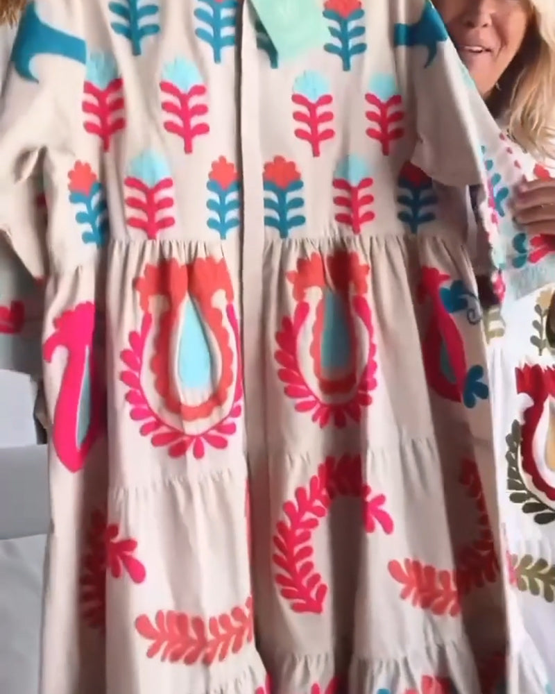 Colorful Patterned Summer Dress