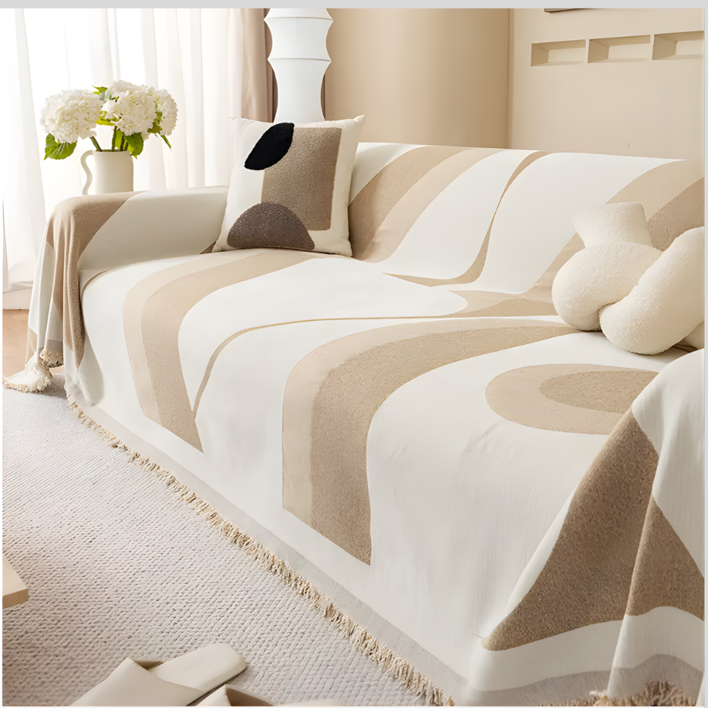 Chenille Sofa Slipcover Modern Design - VibreMode