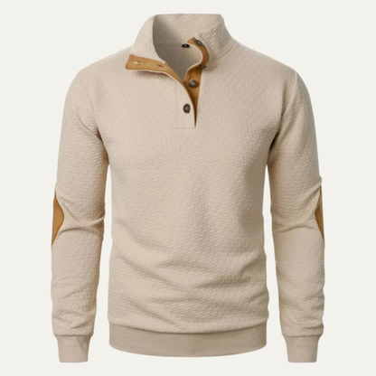 Mens Polo Sweater Button Down Lapel - VibreMode