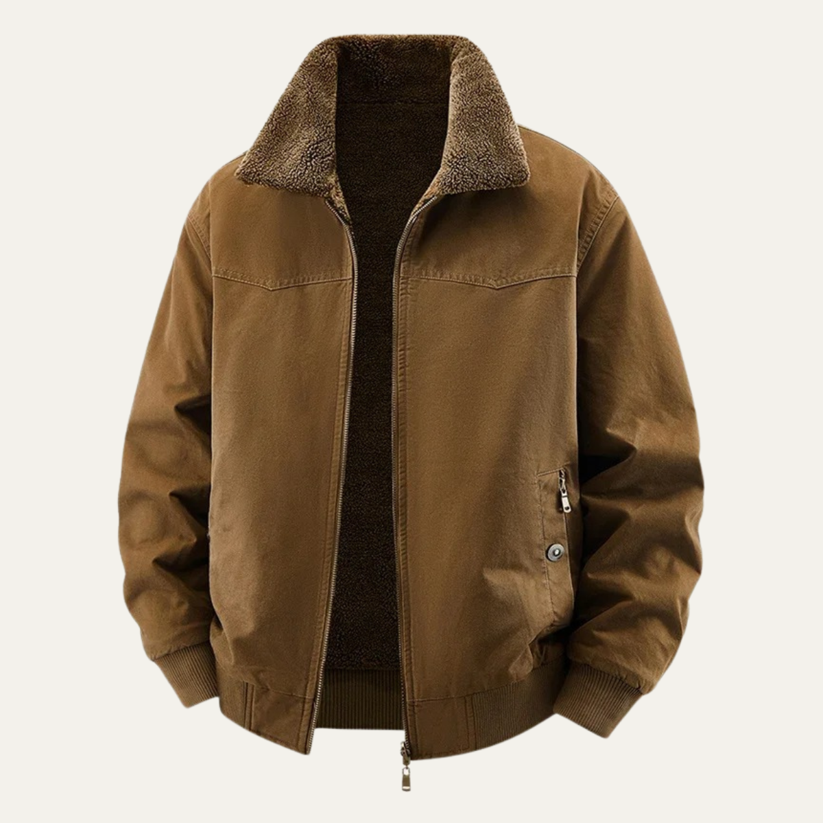Men's Reversible Bomber Jacket Fleece Lined