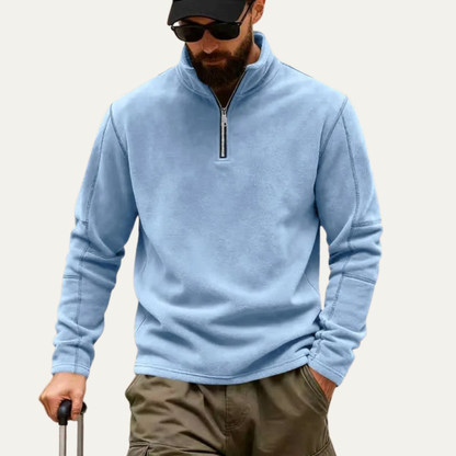 Men's Fleece Quarter Zip Sweater Warm