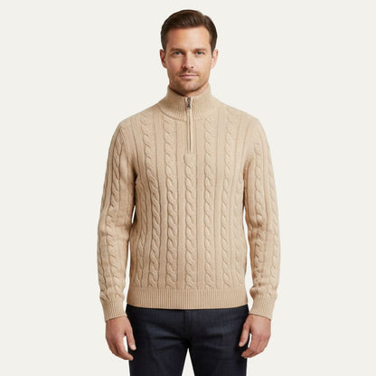 Men's Merino Wool Half Zip Sweater