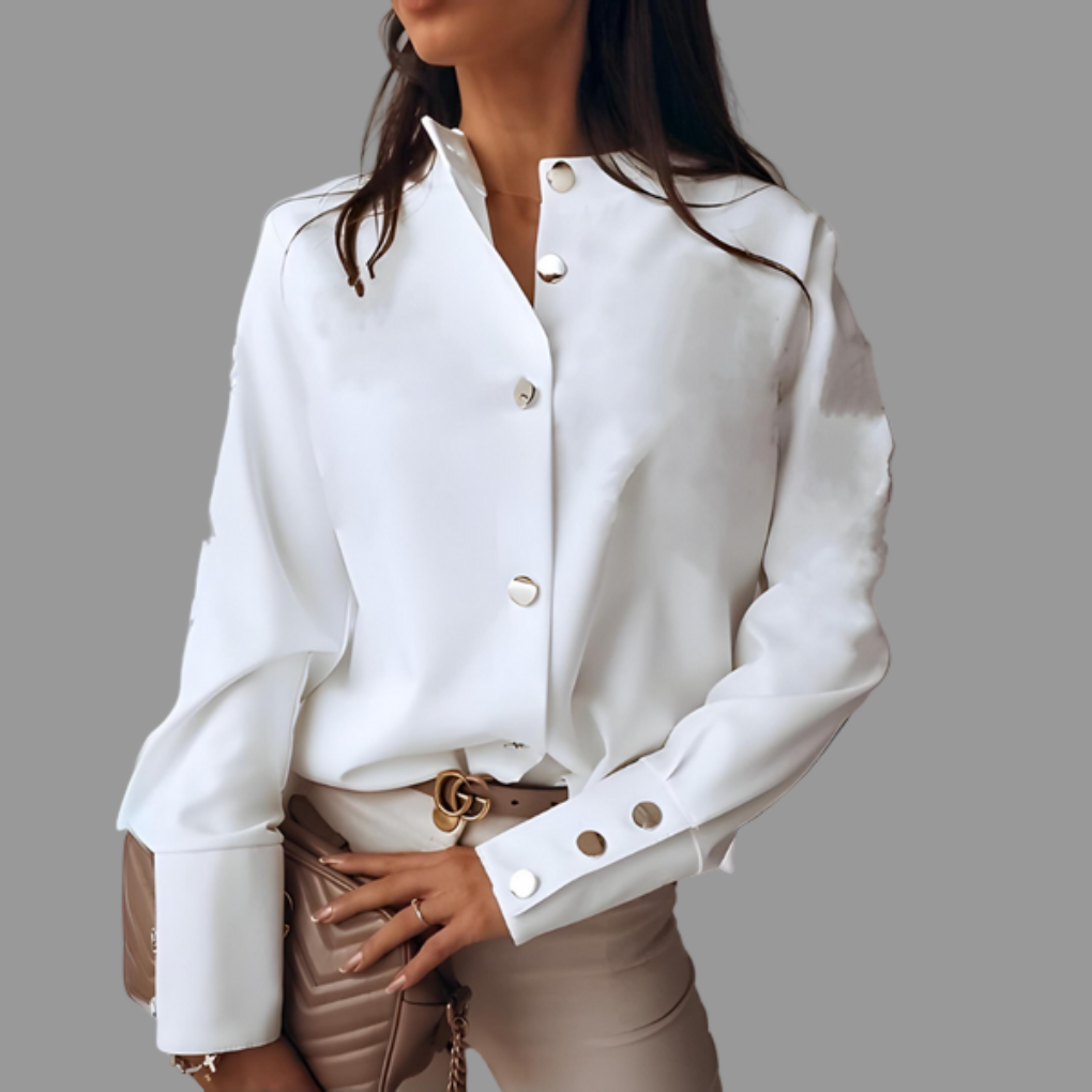Women's Puffer Shirt Button Down Casual Lightweight