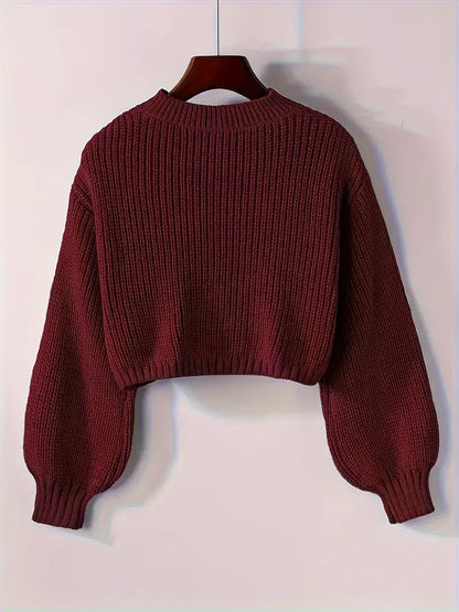 Fashionable Women's Cropped Sweater