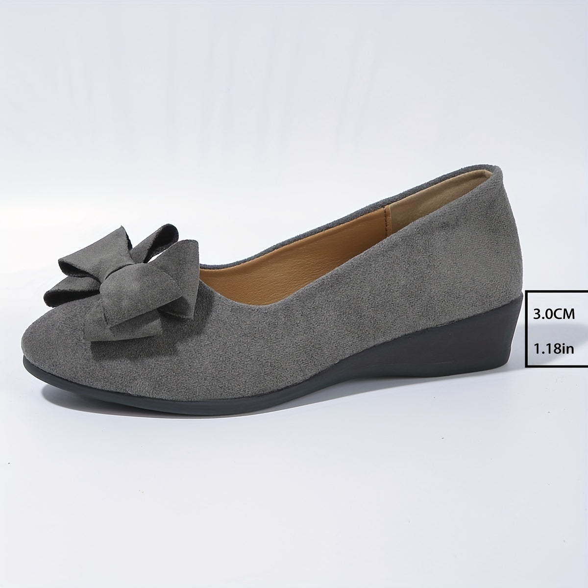 Elegant Round Toe Womens Slip On Ballet Shoes