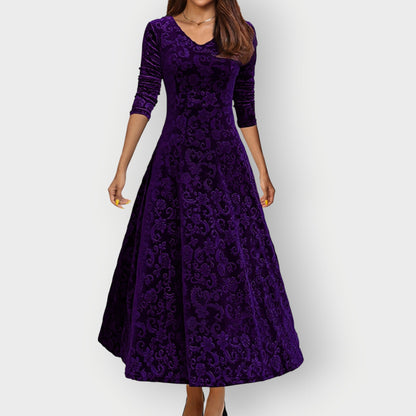 Luxurious Soft Midi Velvet Dress