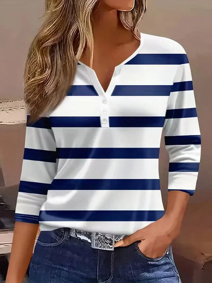 Classic Navy Blue V-Neck Tee