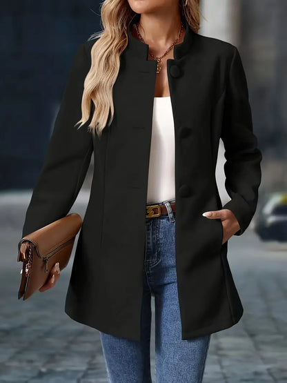 Classic Tailored Button Trench Coat
