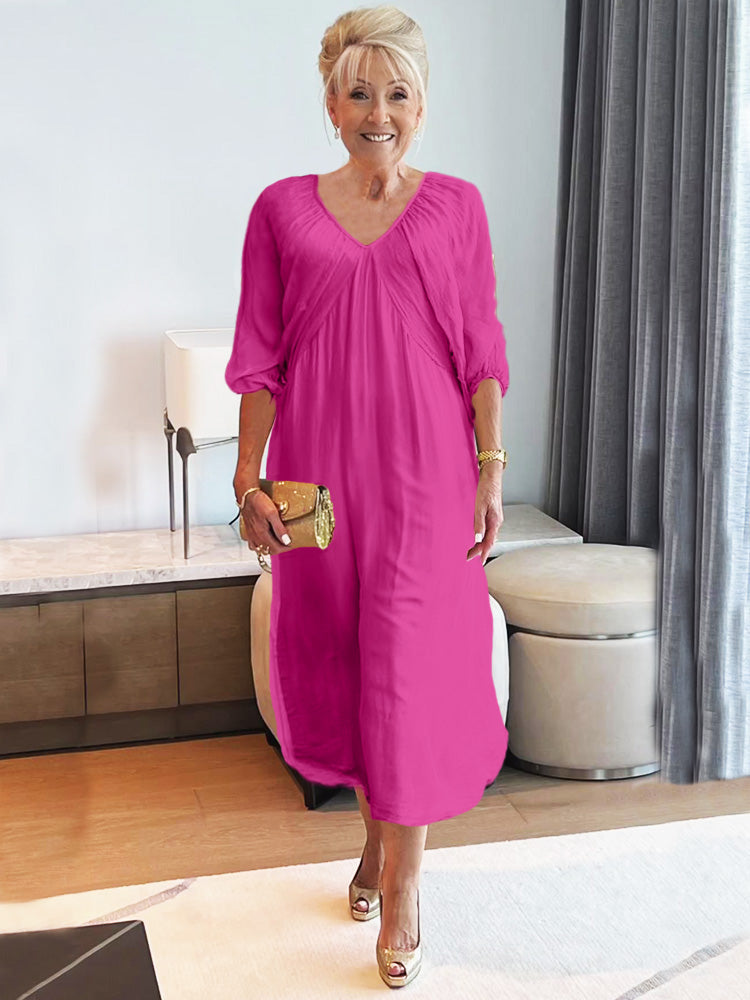 Flowy Ruffled Long Evening Dress