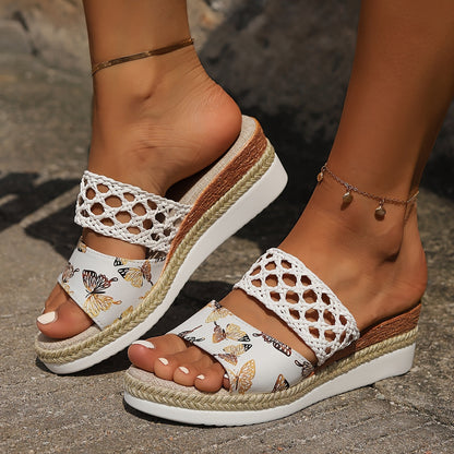Stylish Women's Braided Wedge Heel Sandals