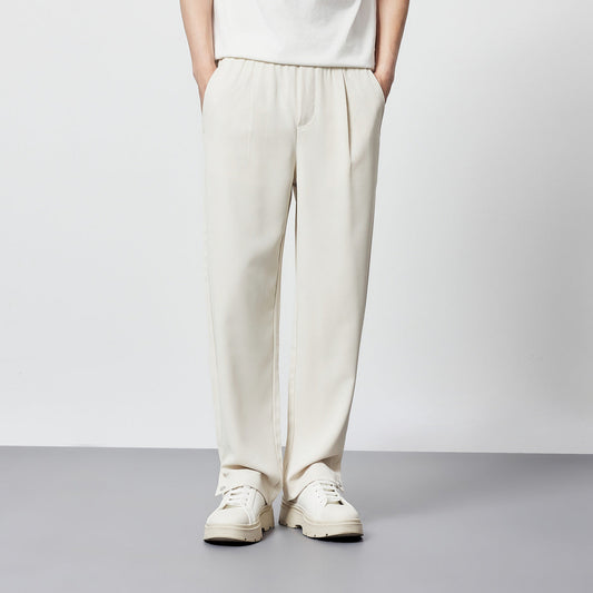 Men's Pleated Wide Leg Pants - VibreMode