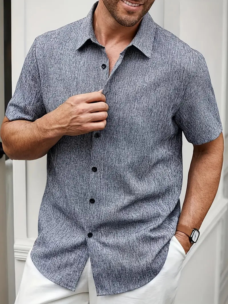 Men's Classic Short Sleeve Cotton Shirt