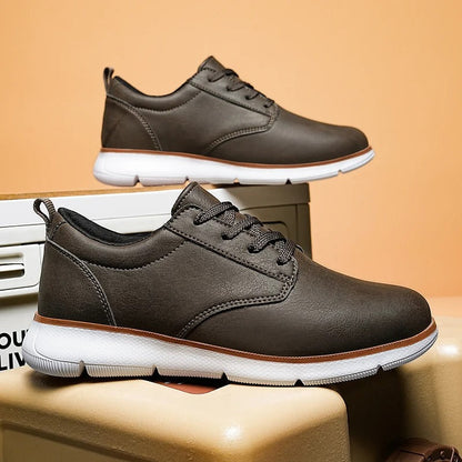 Ardley Faux Leather Lace Up Sneakers