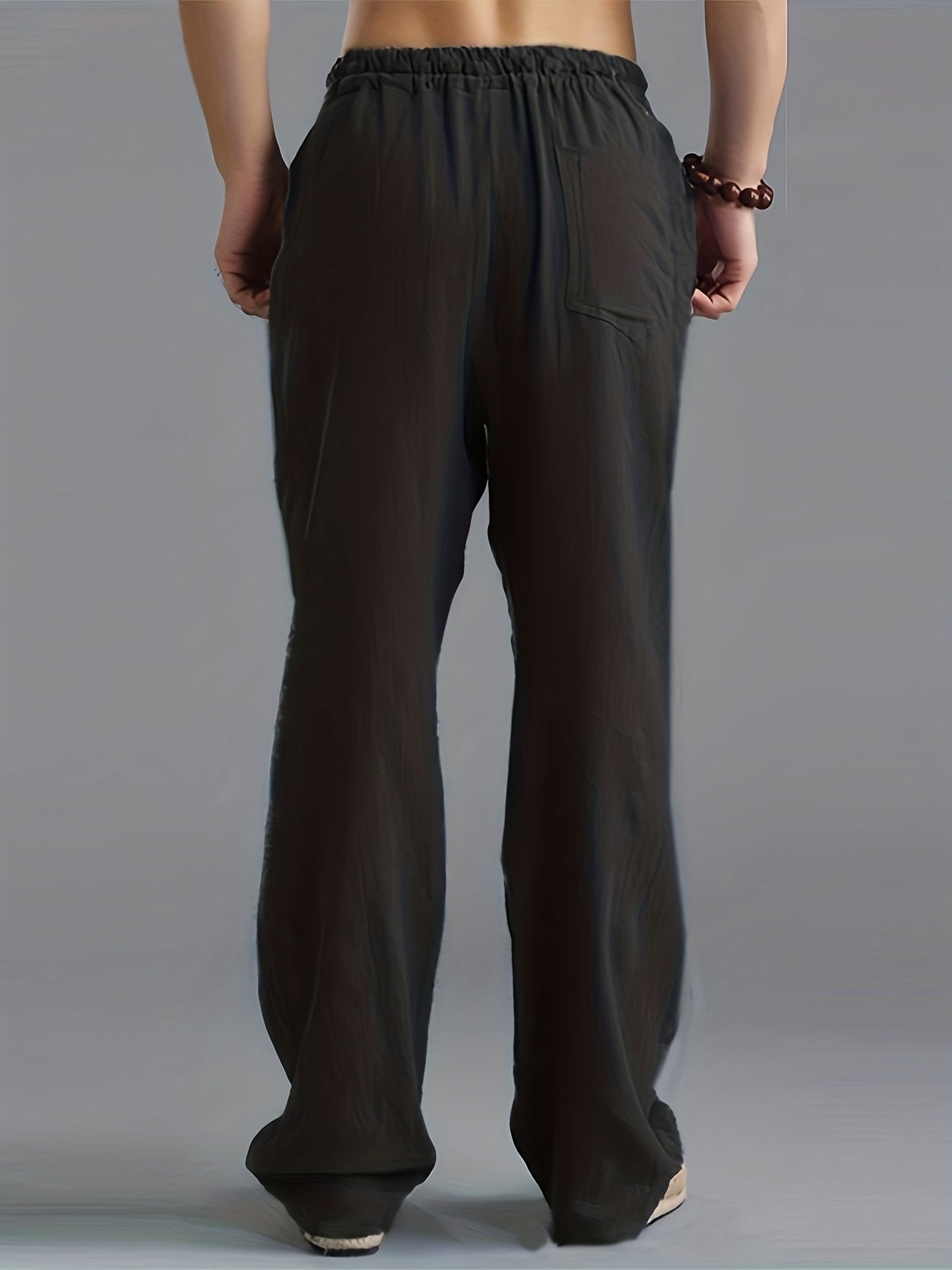 Men's Linen Pants Breathable Beige