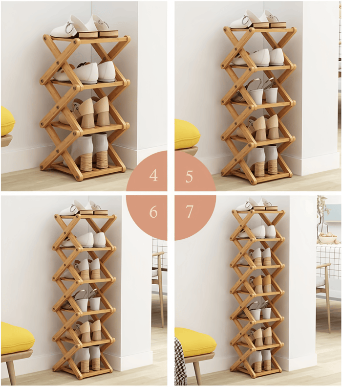 9 Tier Bamboo Storage Shelf No Assembly Required