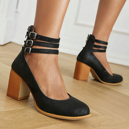 Comfortable Ankle Strap Sandals with High Heel