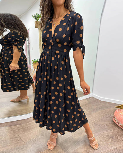 Stylish Dot Pattern Women's Dress