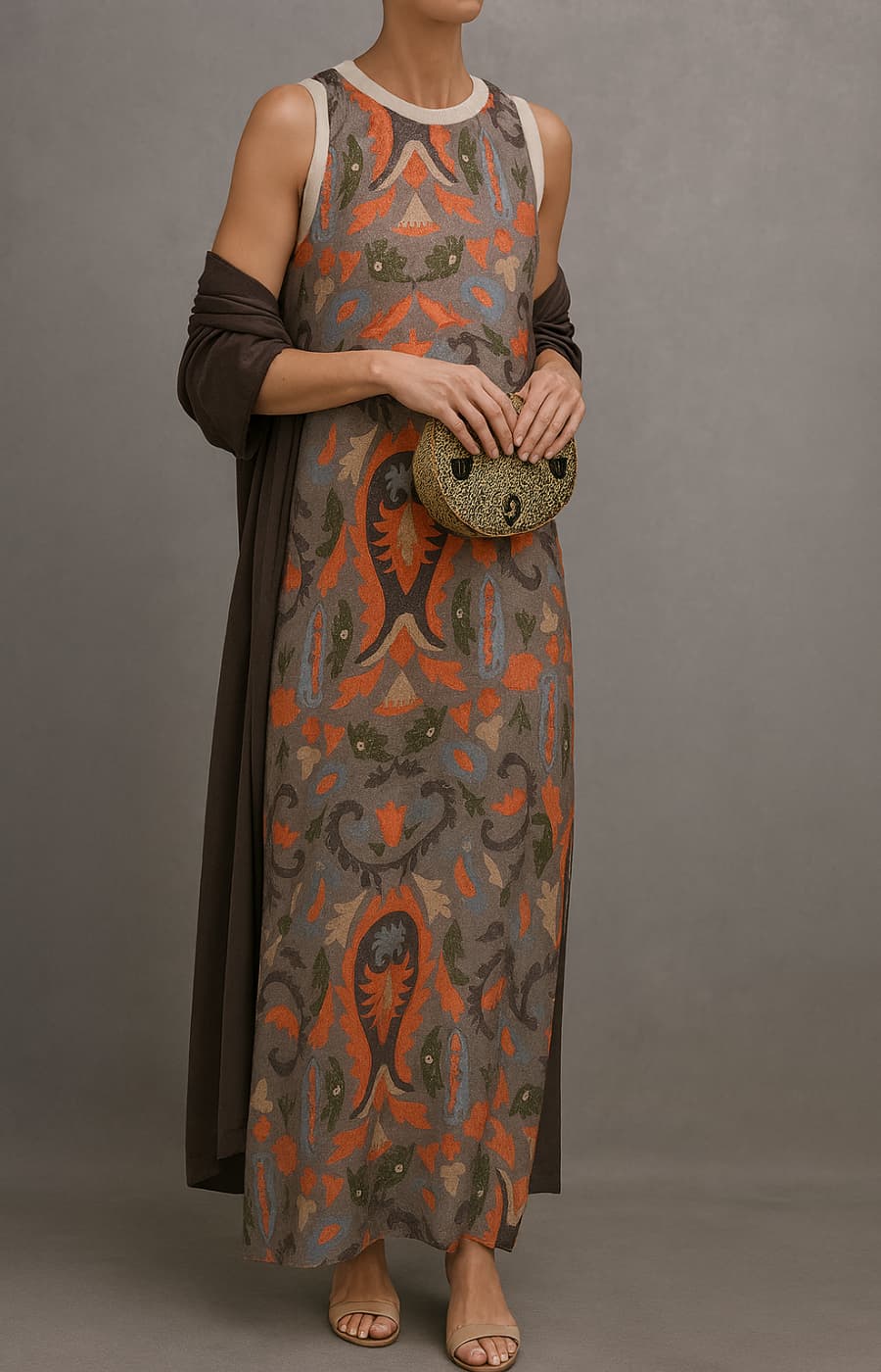 Elegant Women's Dress and Coat Outfit Set