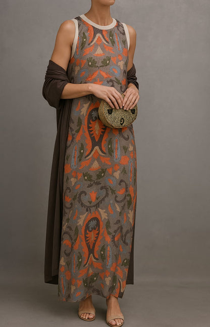 Elegant Women's Dress and Coat Outfit Set
