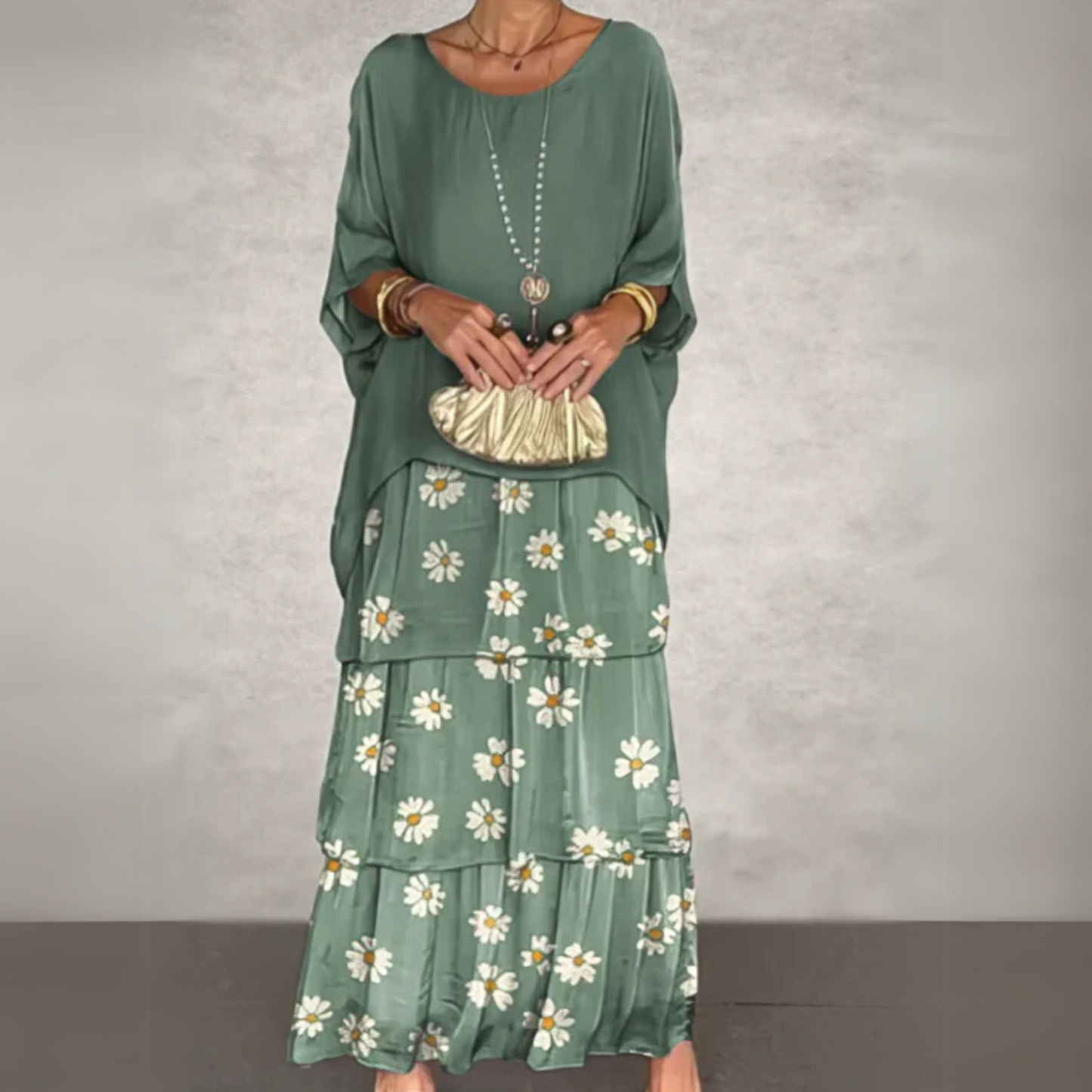 Women's Tiered Maxi Dress Skirt