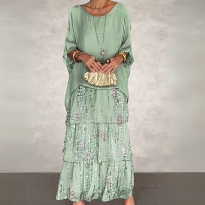 Women's Tiered Maxi Dress Skirt