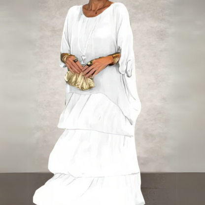 Women's Tiered Maxi Dress Skirt