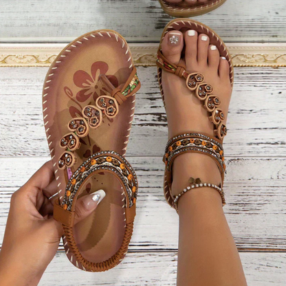 Women's Flat Ankle Strap Sandals - VibreMode