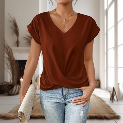 Women's V-Neck Twist Front