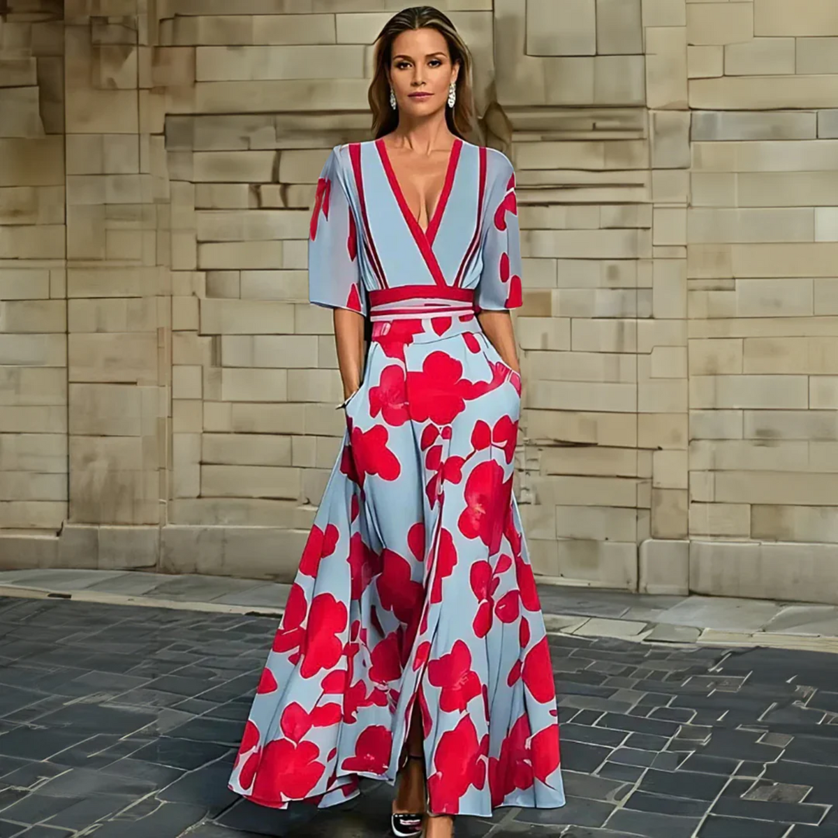 Beautiful Floral Midi Dress