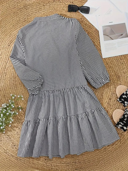 Casual Fit Floral Mini Dress with Short Sleeves